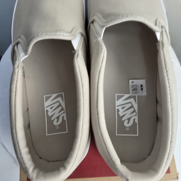 Vans Asher Men's Slip on Canvas Beige Sneakers Tennis Shoes Size 8.5 - Picture 5 of 9